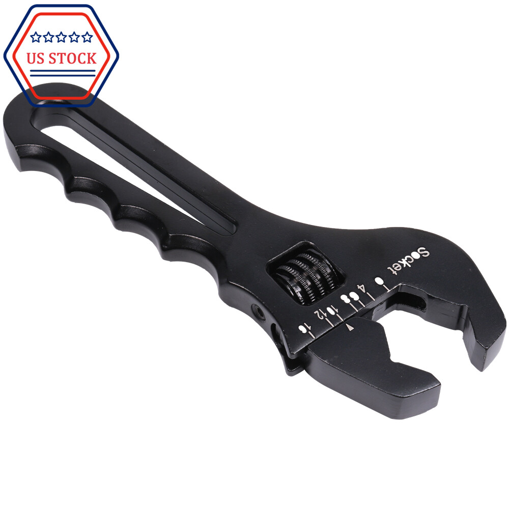 3AN-16AN Adjustable Wrench Black Aluminum Tool Spanner NEW For Hose End Fitting