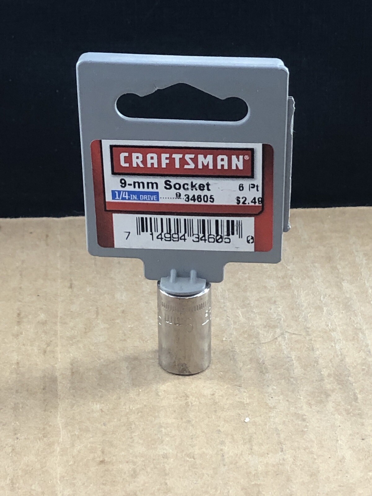 Craftsman 9-mm Socket, 6 Pt., 1/4” Drive, #34605 COMB SHIP $1 PER MULT