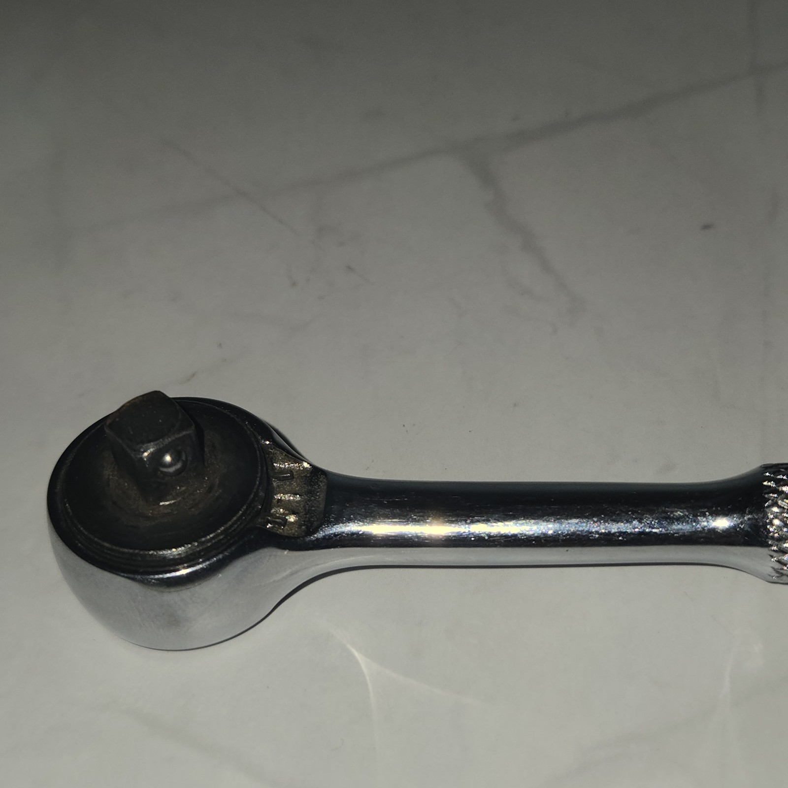Vtg S-K Tools Ratchet 40970 1/4″ Drive Knurled Handle USA Mechanic Tool Chrome