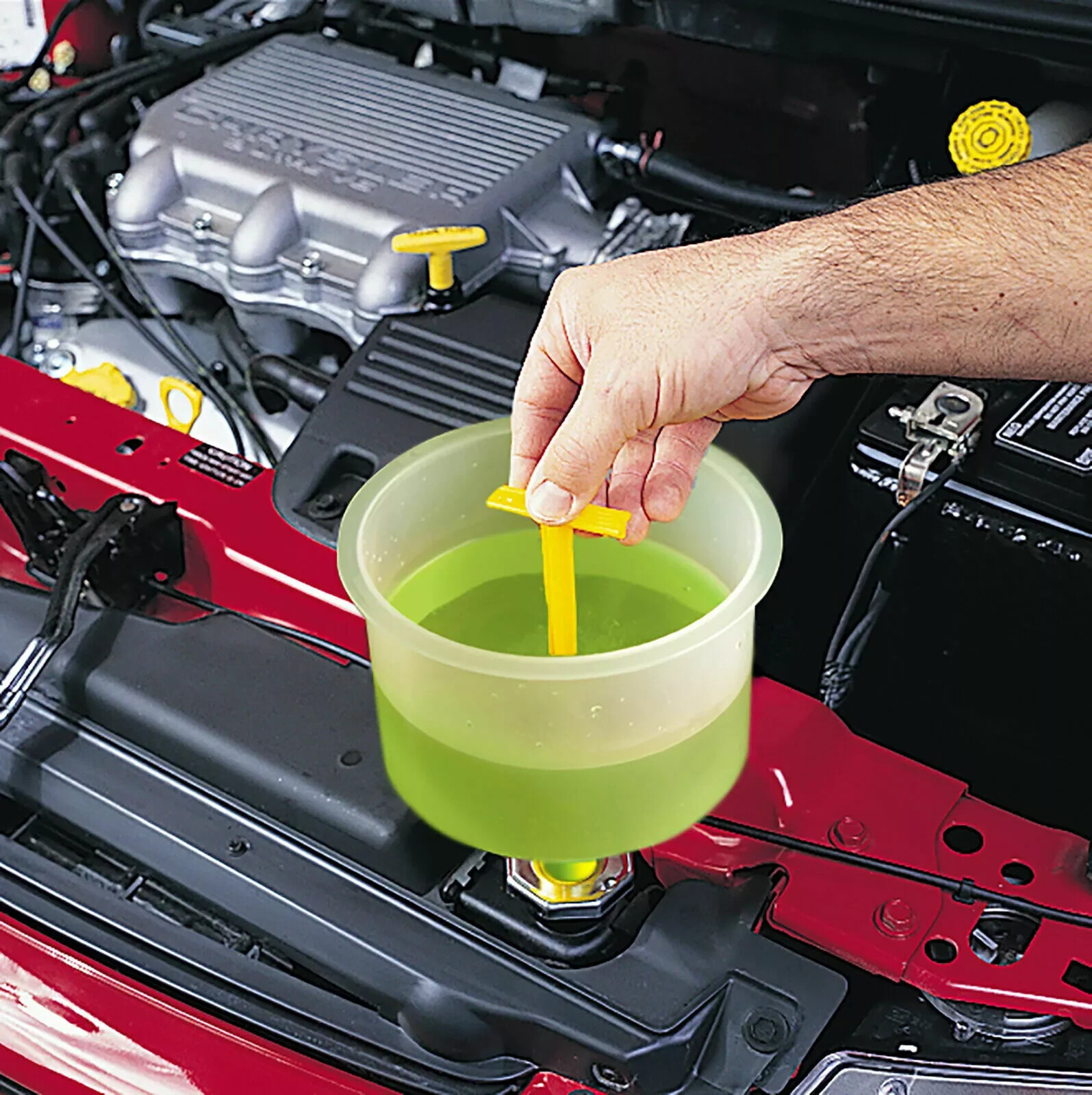 Spill Free Clear Funnel With Accessory Kit Radiator Cooling Coolant Fluid System