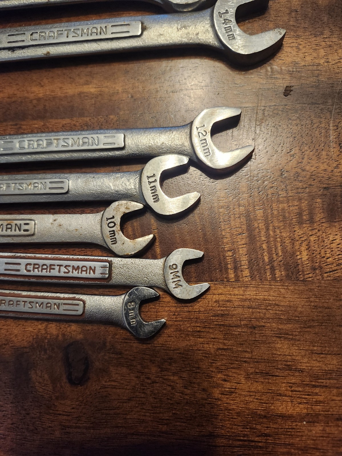 Craftsman Metric 10pc Lot Of Misc Sized Wrenches Mostly Va&vv Series