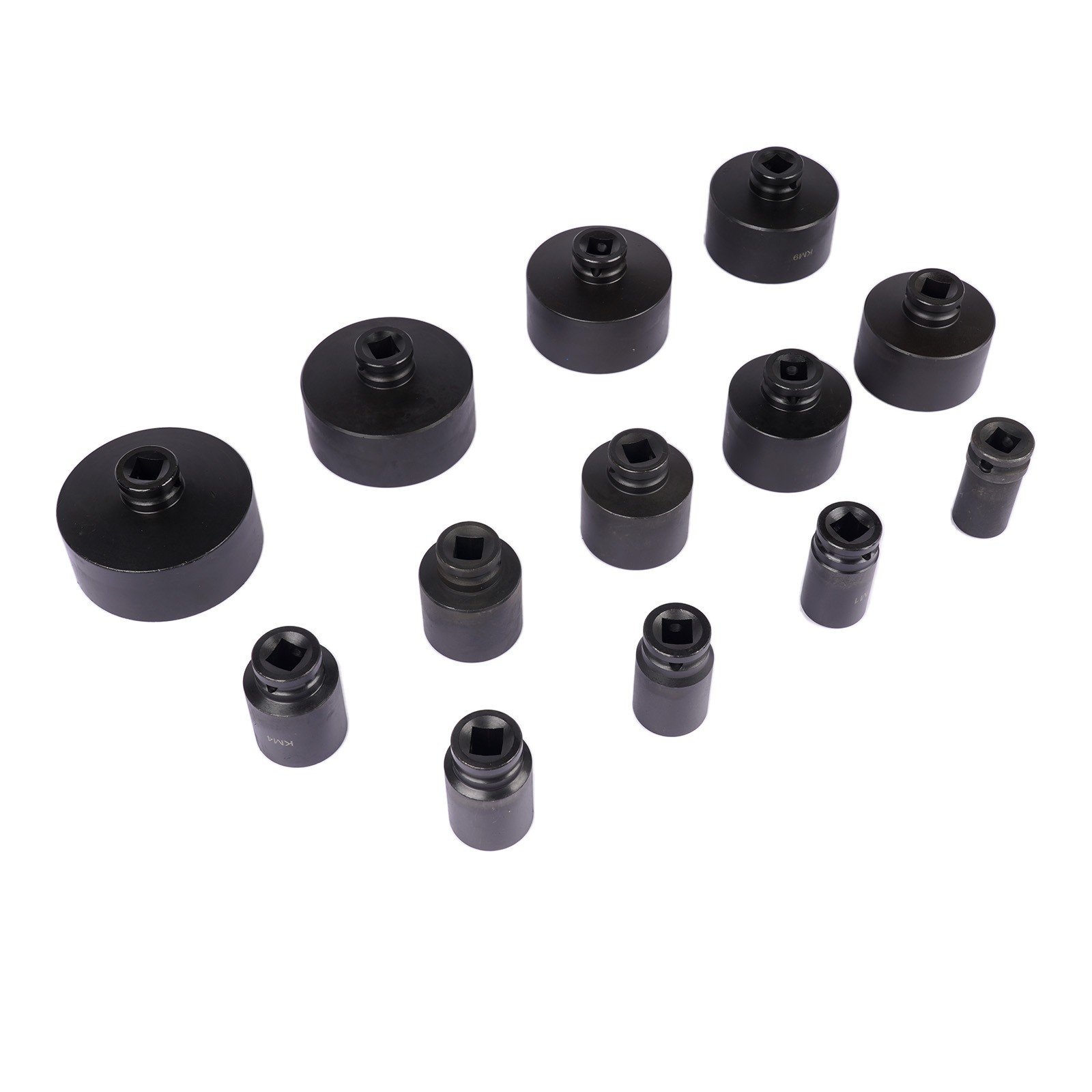 13pc Spindle Nuts Socket Kit Ball Joints Axle Locknut Remove Install Locking Hub