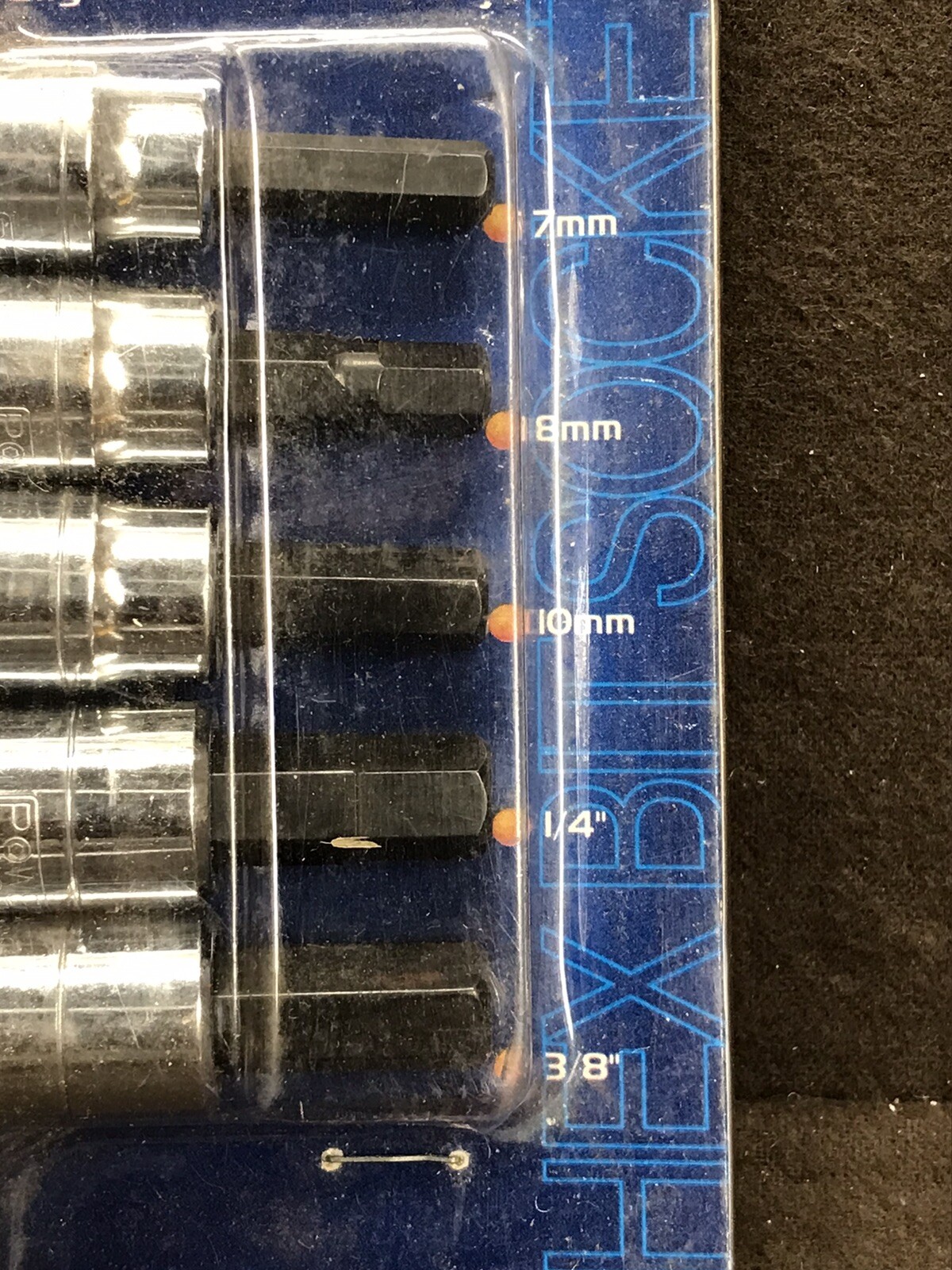 Power ProCraft 5pc Metric/SAE Hex Bit Socket Set 3/8″ Drive New Old Stock