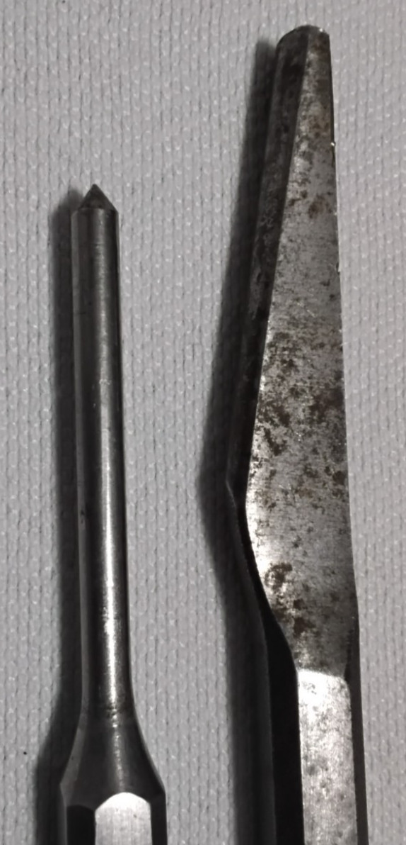 2pcs Snap-On Cope Chisel 5/8″ PPC 12 6″ & 3/16″ PPC108 Punch USA