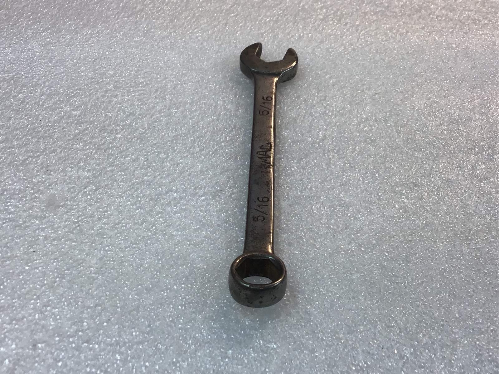 MAC TOOLS#CH10 – 5/16”, SAE, 6 PT., CHROME, SHORT, COMBINATION WRENCH-U.S.A-
