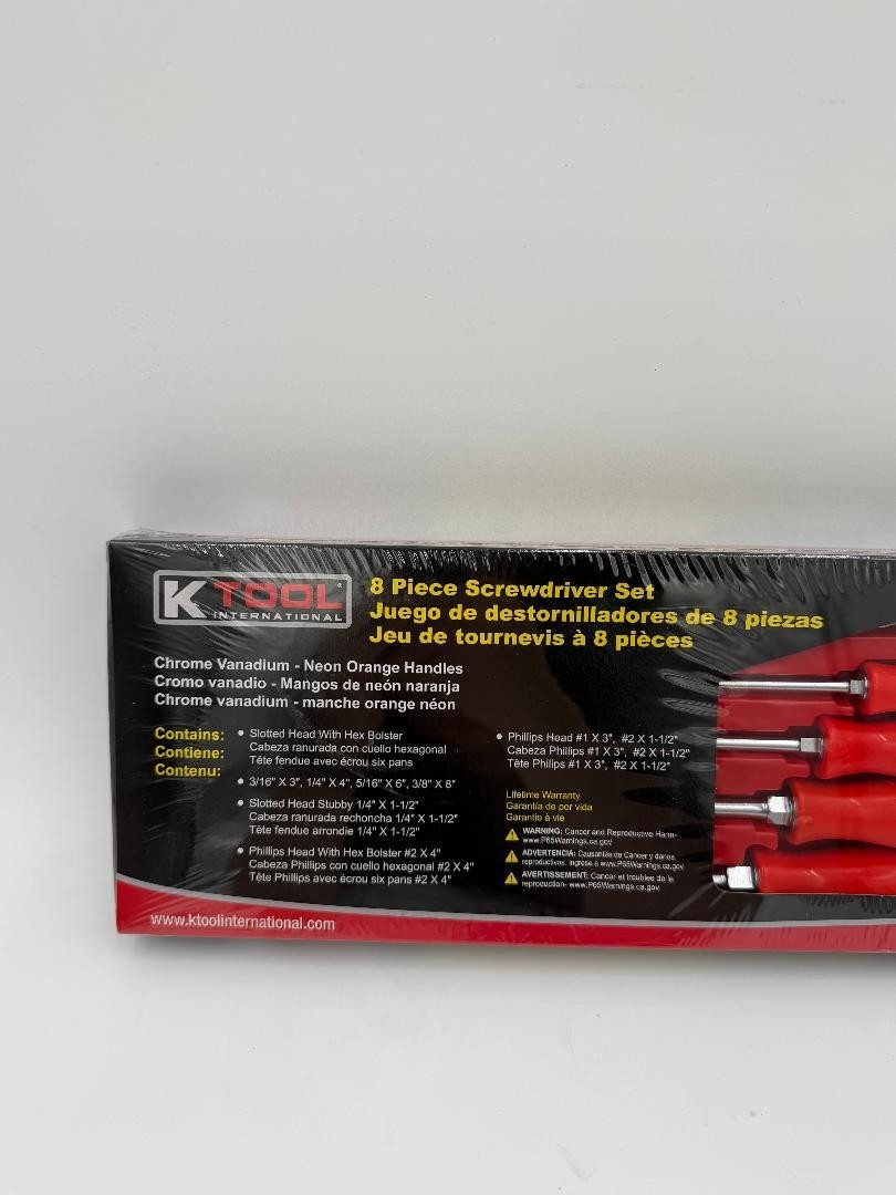 K Tool International KTI19700 Screwdriver Set 8 Piece