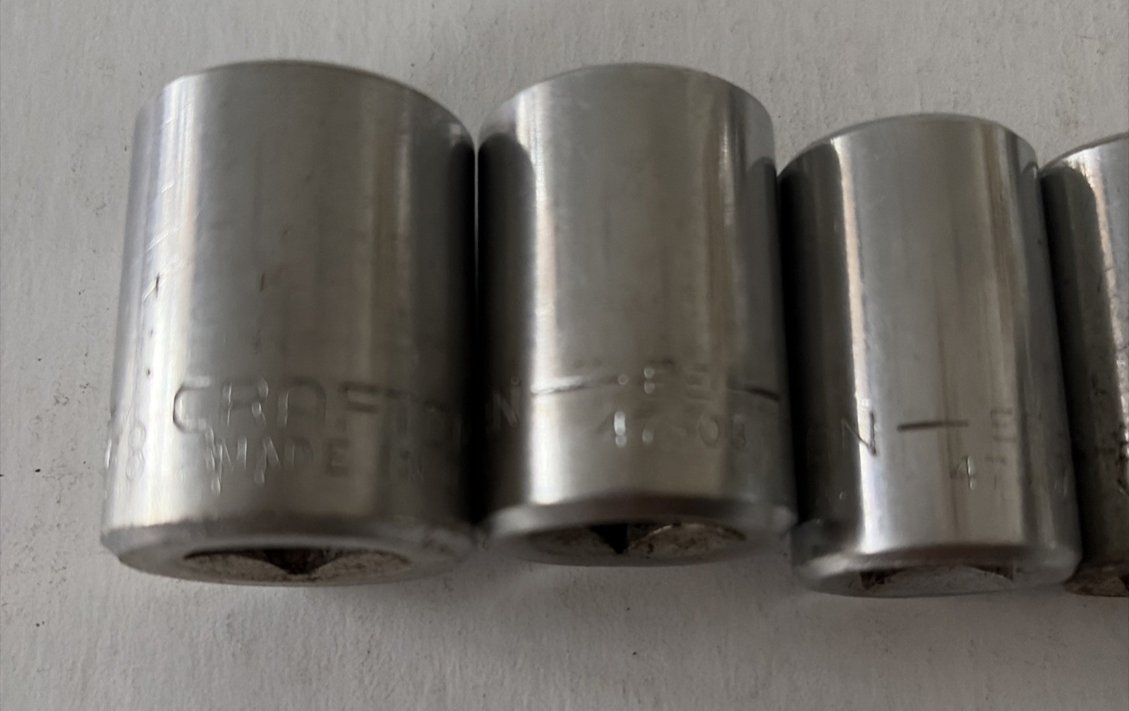 Craftsman 1/2″ Drive SAE 12 Pt Socket EE Series Lot Of 7 See Description
