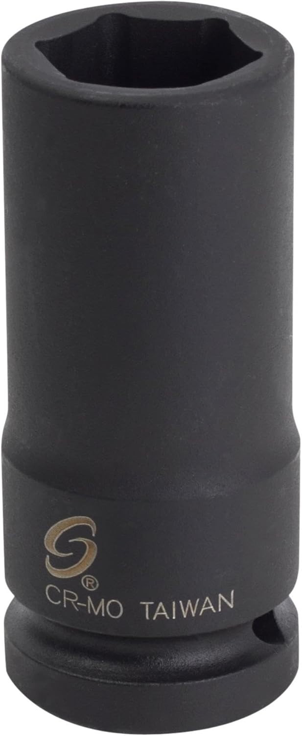 High-Torque 21mm Deep Impact Socket – CR-MO Steel with Black Phosphate Finish