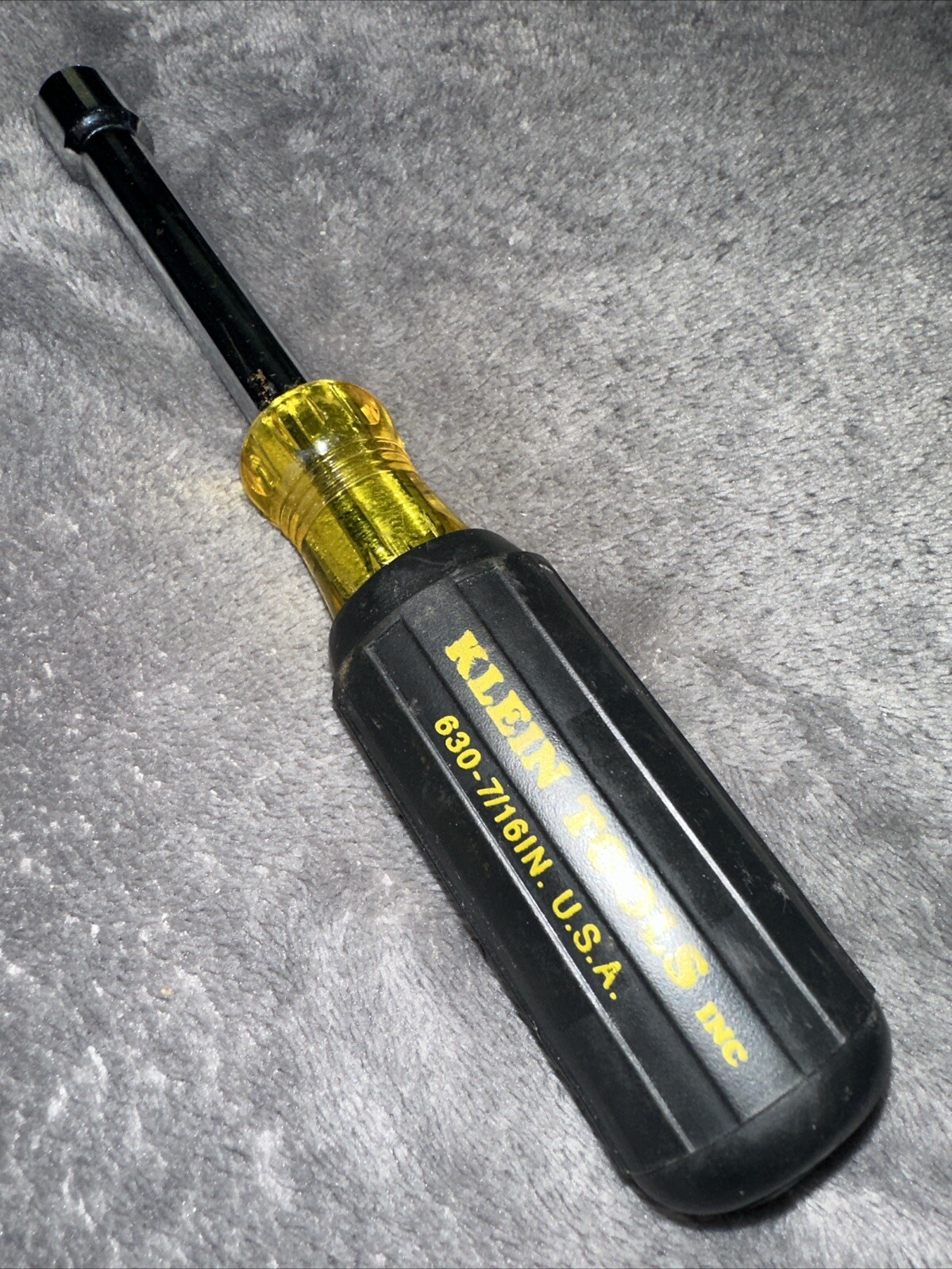 KLEIN TOOLS 630 ~ 7/16 Inch SAE 6 Point NUT DRIVER MADE IN USA