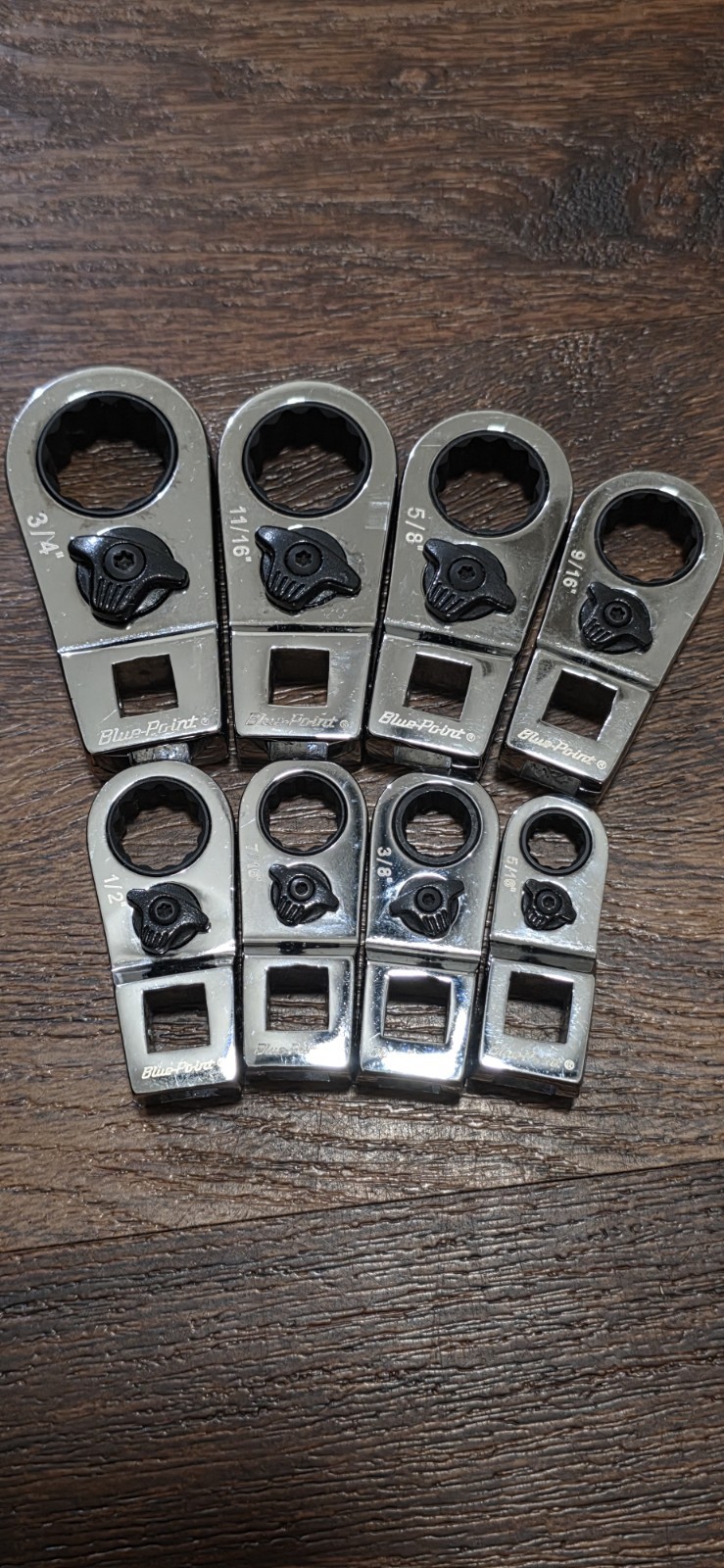 Blue Point 8 PC Ratcheting Crowfoot Set