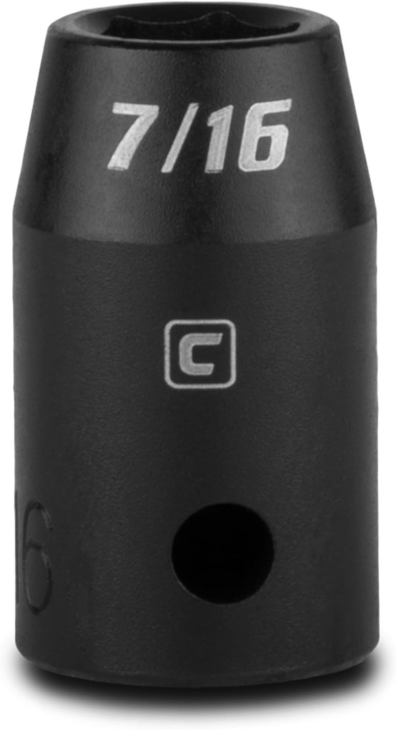 6-Point 7/16-Inch Impact Socket – Chrome Molybdenum, Corrosion Resistant