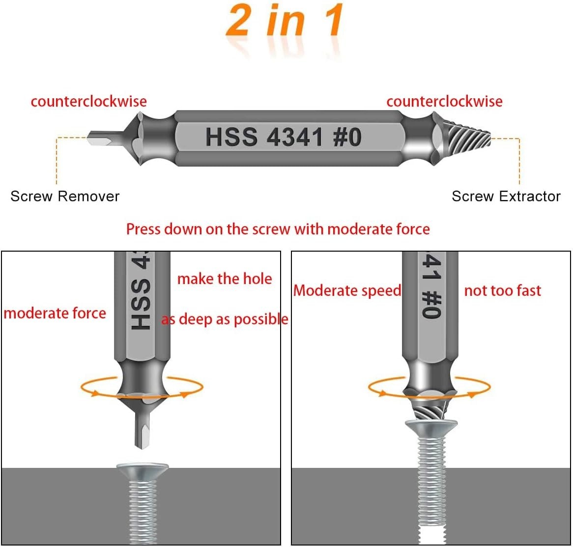 Compact Screw Extractor Set, Great Gifts for Men on Holidays and Birthdays