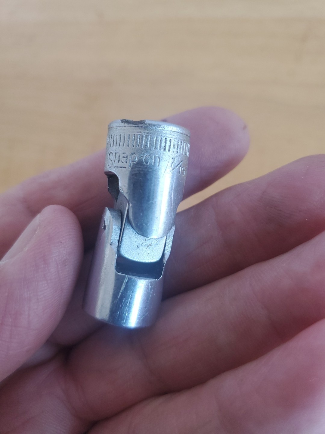 3 Snap On 3/8″DR Swivel Socket Adapters 12pt 11/16″FU22 5/8″F20 7/16″F14 USA
