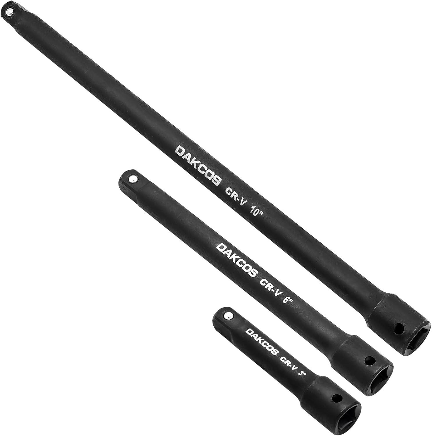3/8-Inch Drive Impact Extension Bar Set 3 Pieces 3 6 10 Inch