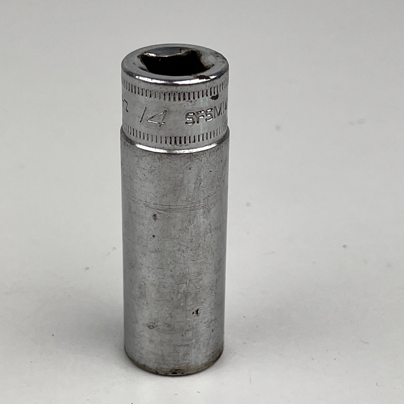 Snap-on Tools 3/8″ Drive 14mm 6pt Point DEEP Chrome Socket SFSM14 USA
