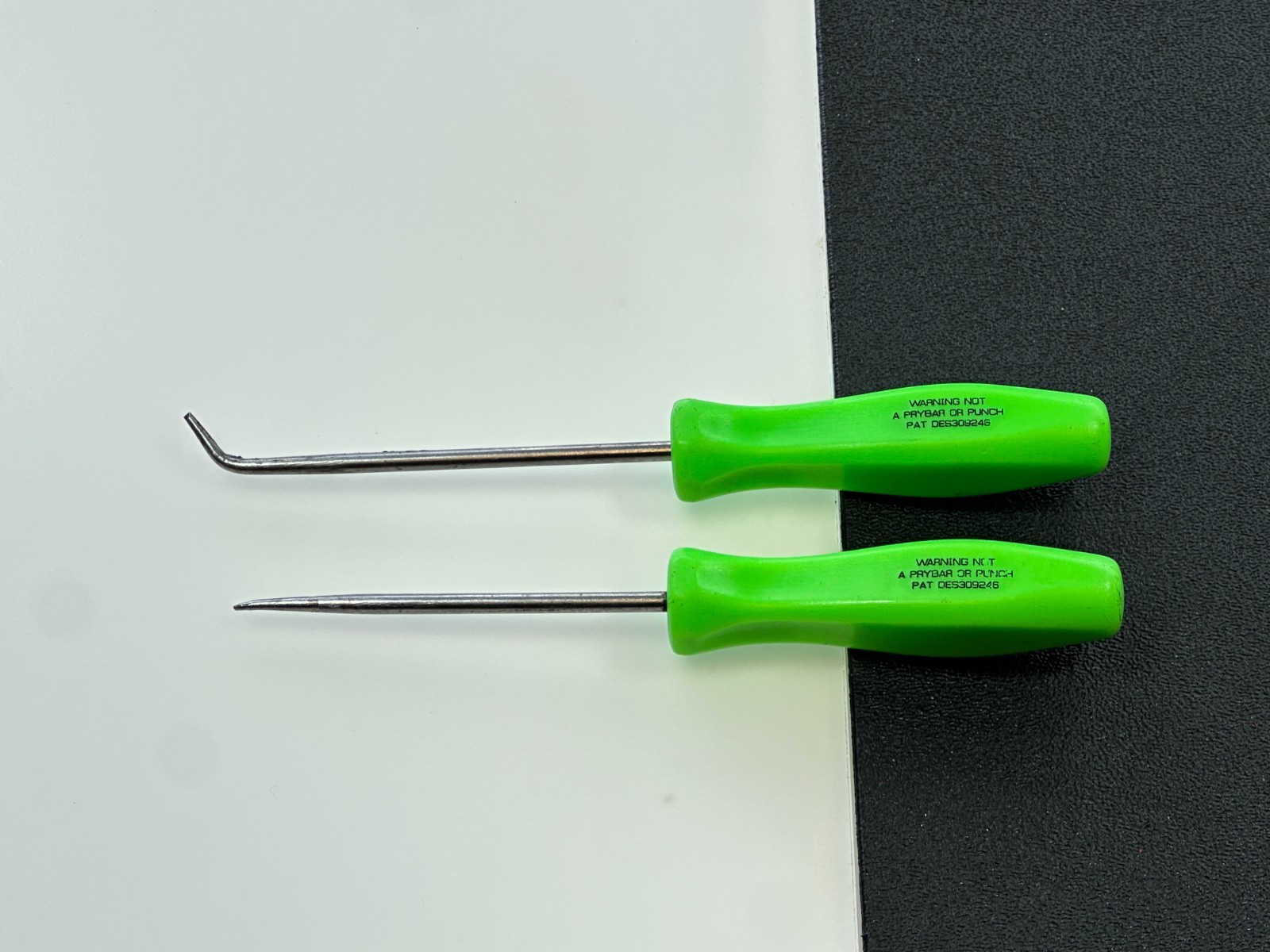 Snap-On Tools USA 2pc GREEN Hard Handle Pick Set Lot, 3ASH45A & 3ASAA