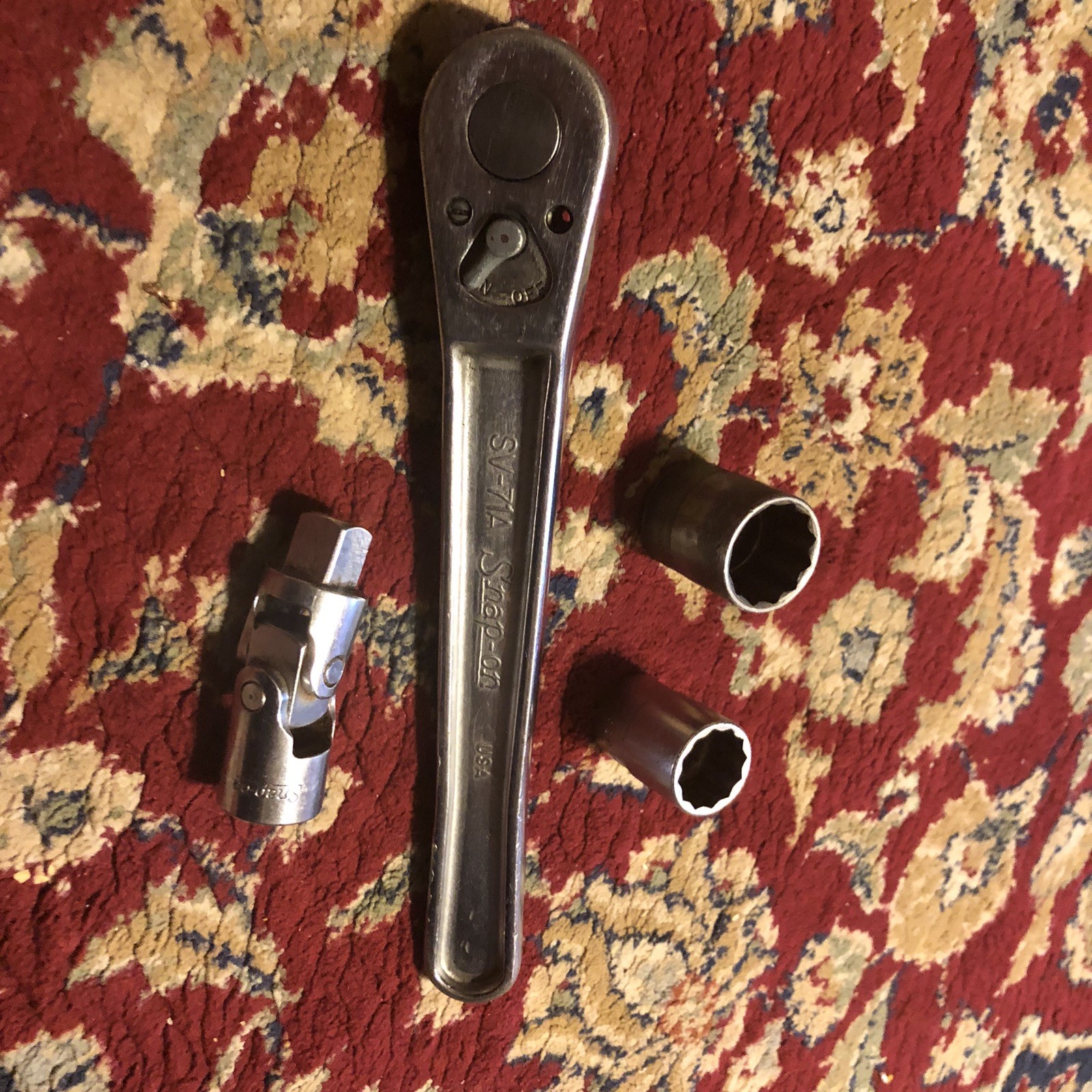 SNAP-ON Model SV-71A 1/2″ Drive Standard Handle Ratchet USA Works; + 3 more Pics