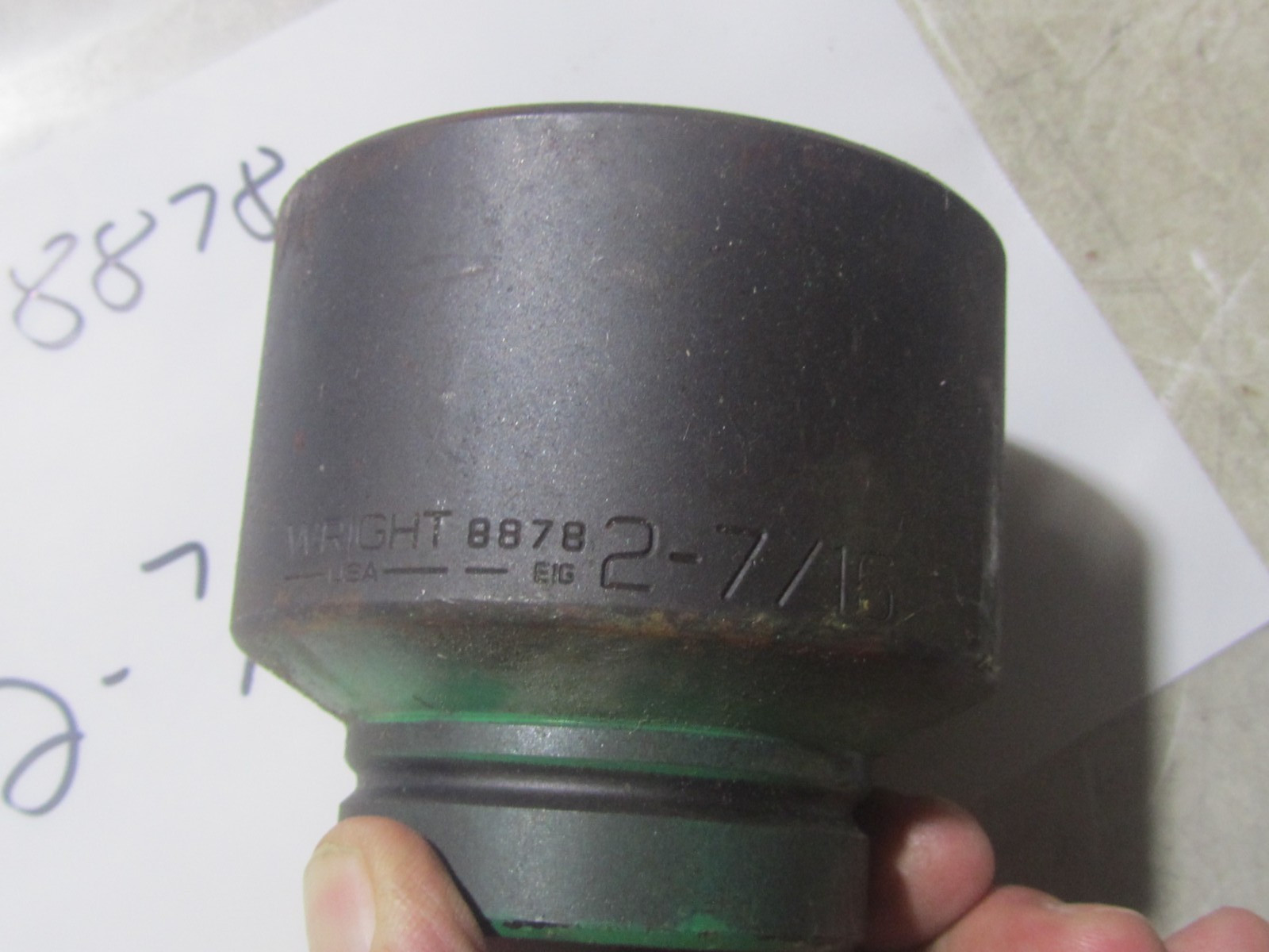 USED Wright Tool 2-7/16”, 1” Drive 6-Point Impact Socket 8878 Black Oxide