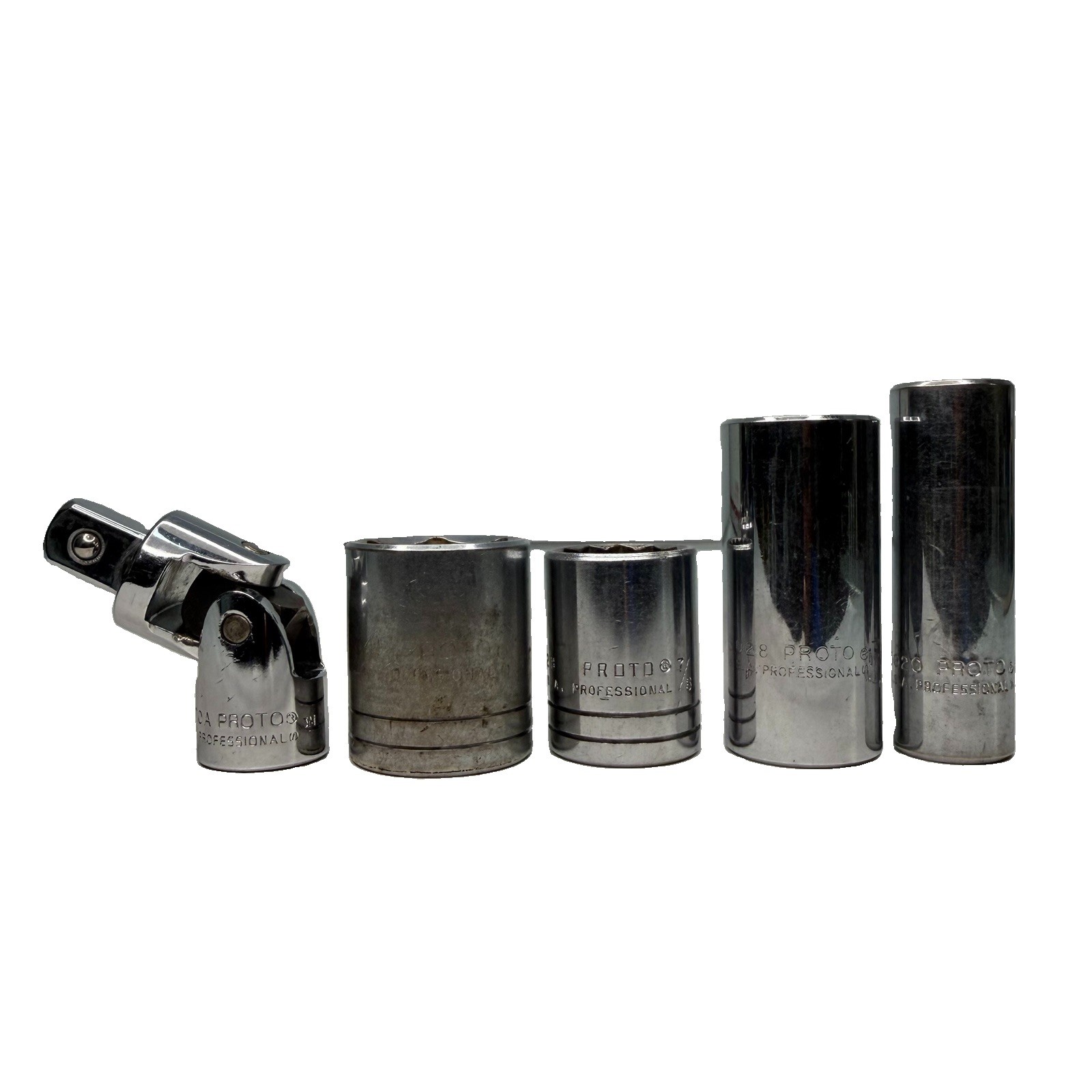 Proto USA Socket & Adapter Lot 5 Pc 5470A 5434H 5428 5028 5020