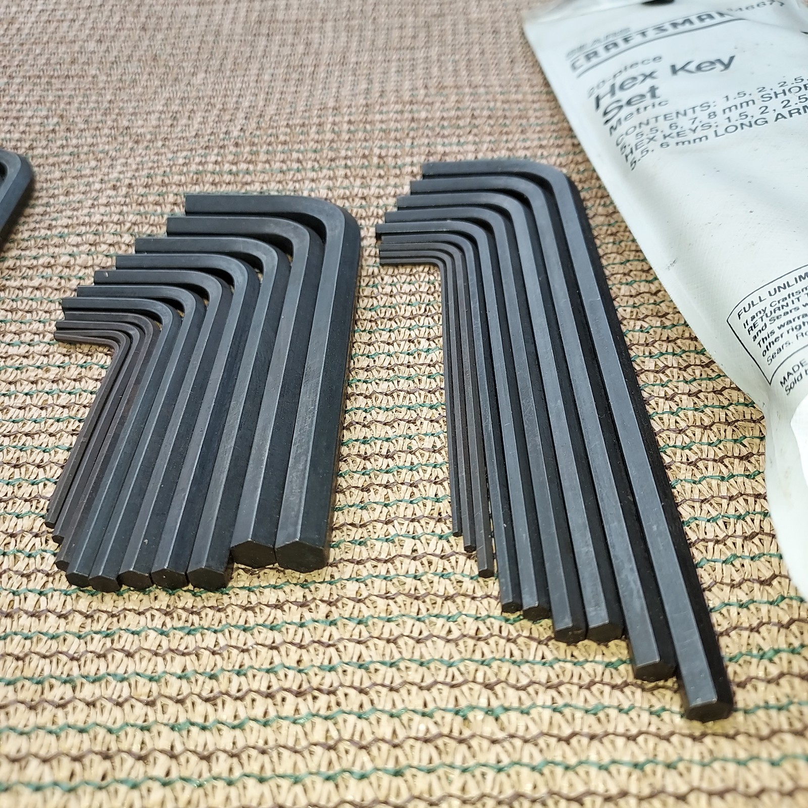 Vintage 40 pc Craftsman 46677 Metric 46696 SAE Set Screw Hex Key Allen – V – USA