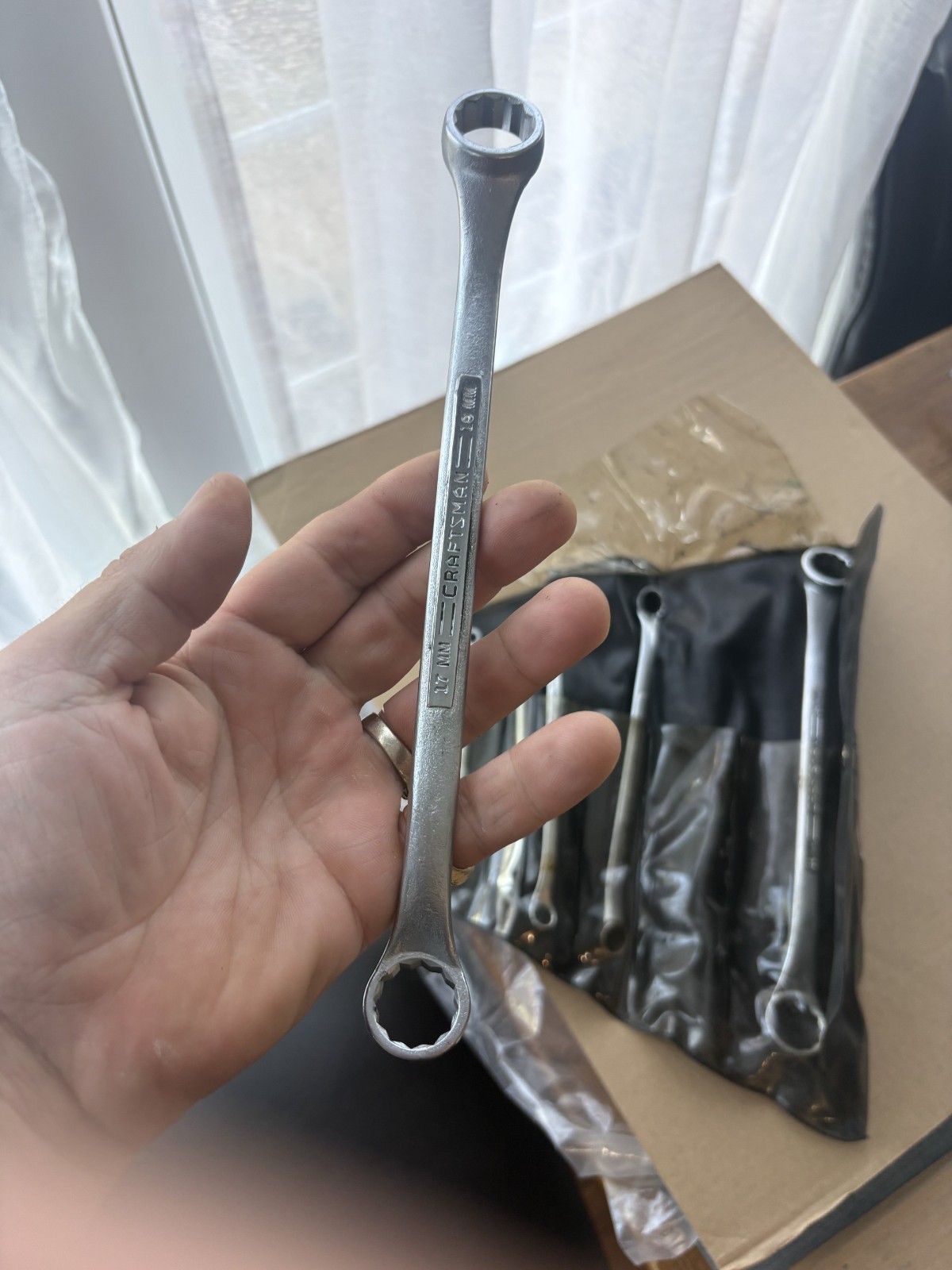 6 Piece Vinatge Craftsman Metric Box End Wrench Set No. 4295 with case