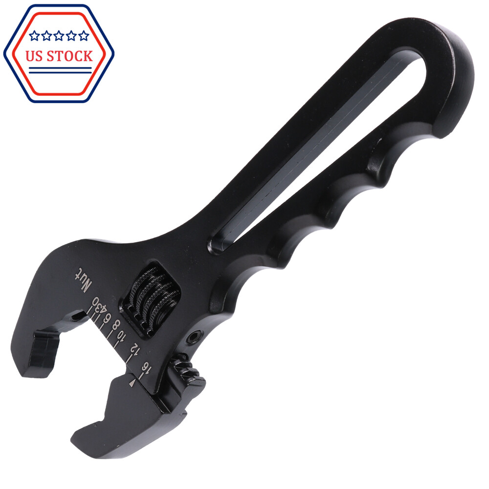 3AN-16AN Adjustable Wrench Black Aluminum Tool Spanner NEW For Hose End Fitting
