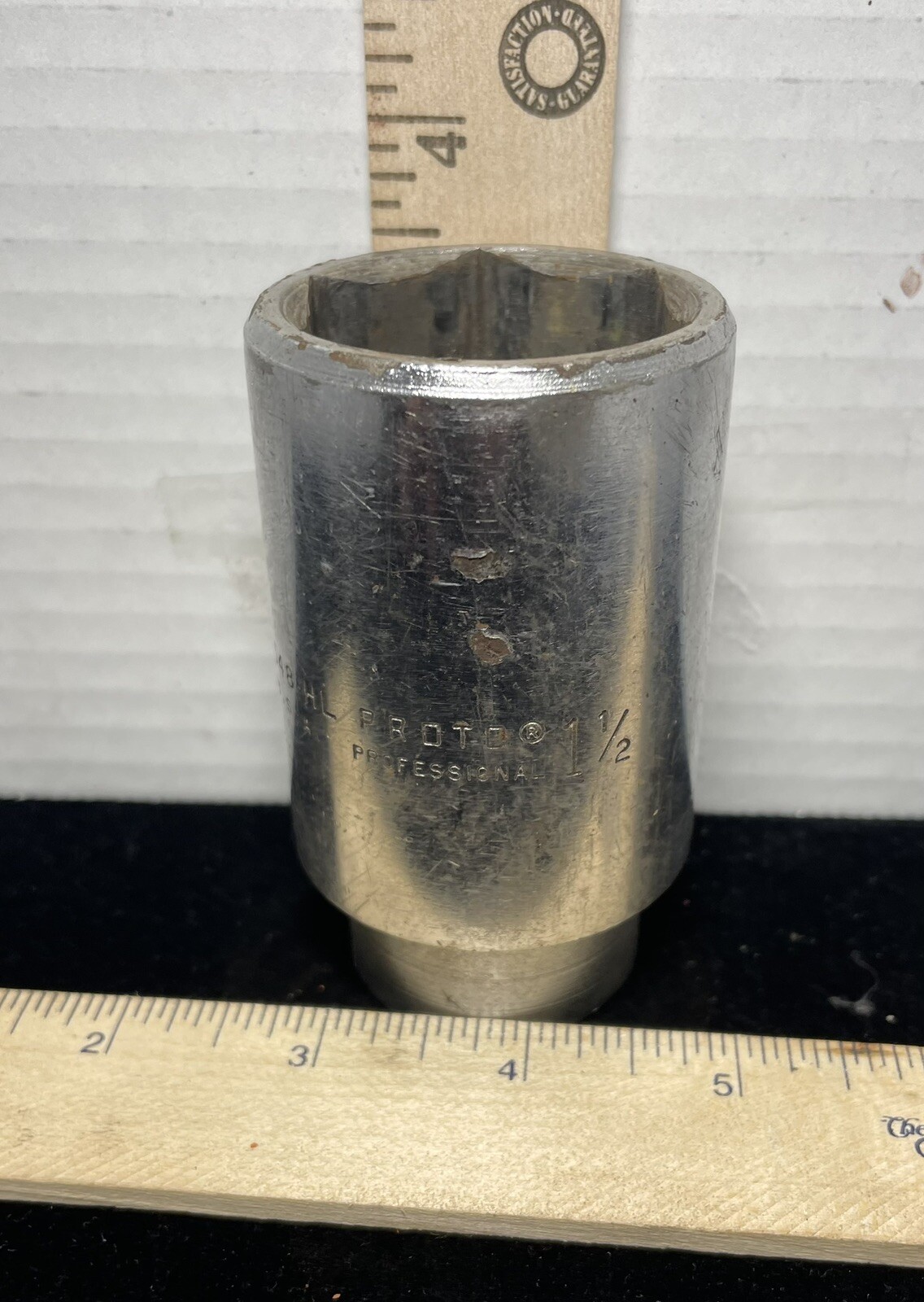 Proto 5548HL 1-1/2” 6 Point, Deep 3/4” Drive Chrome Socket, USA. 5548-HL