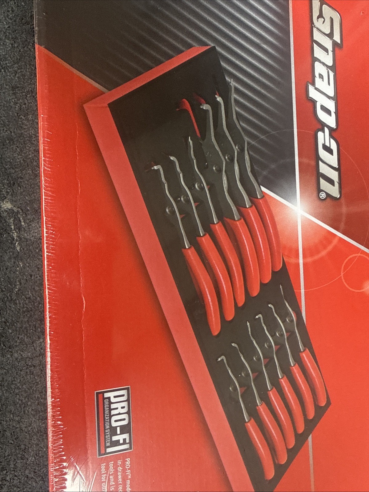 For Snap-on Tools NEW RED 12-Piece Master Snap Ring Pliers Foam Set SRPCR1200FR
