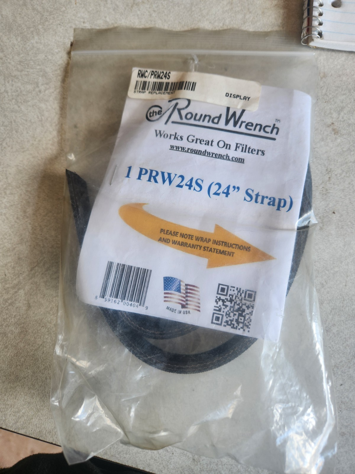 Round Wrench PRW24S Replacement 24”Strap RWHA824 & RWHS824 Wrench