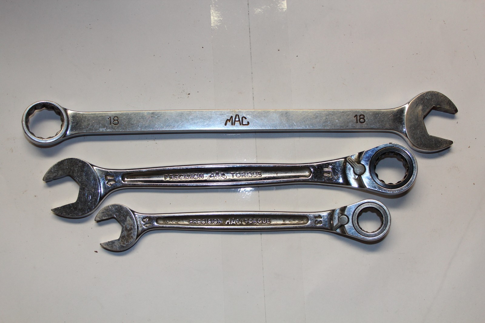 Mac Tools Metric Wrench LOT Reversible Ratcheting 13mm 17mm + 18mm Combination