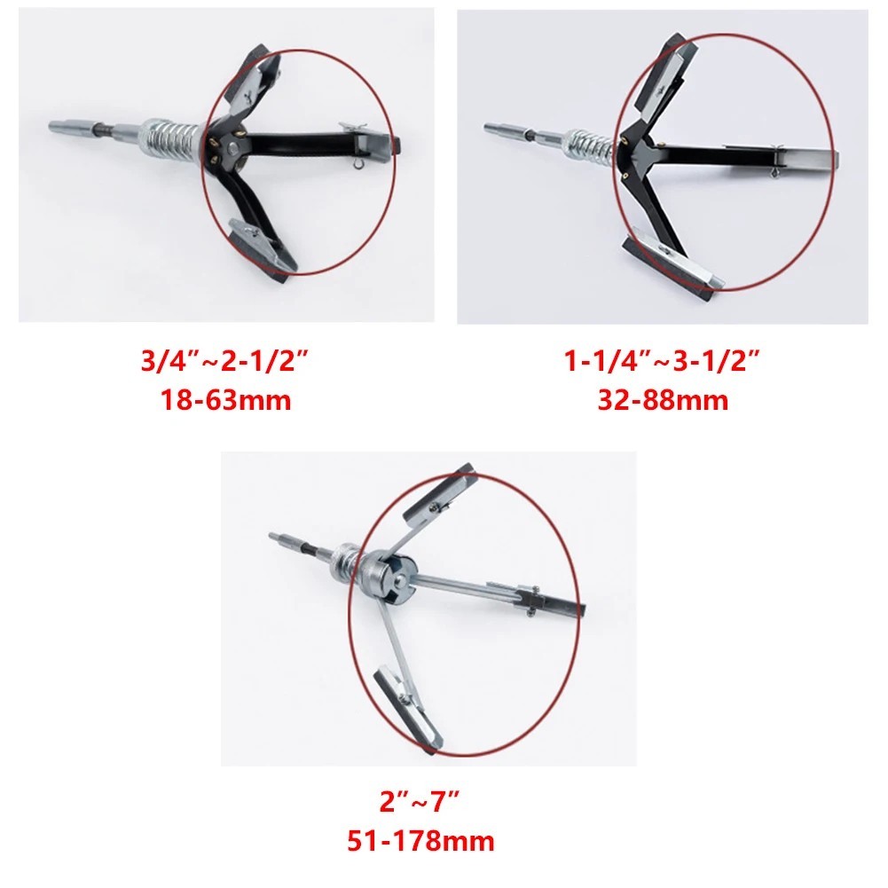 Cylinder Hone Tool Three Jaw Brake Bore Sander Flexible Shaft 19-64mm
