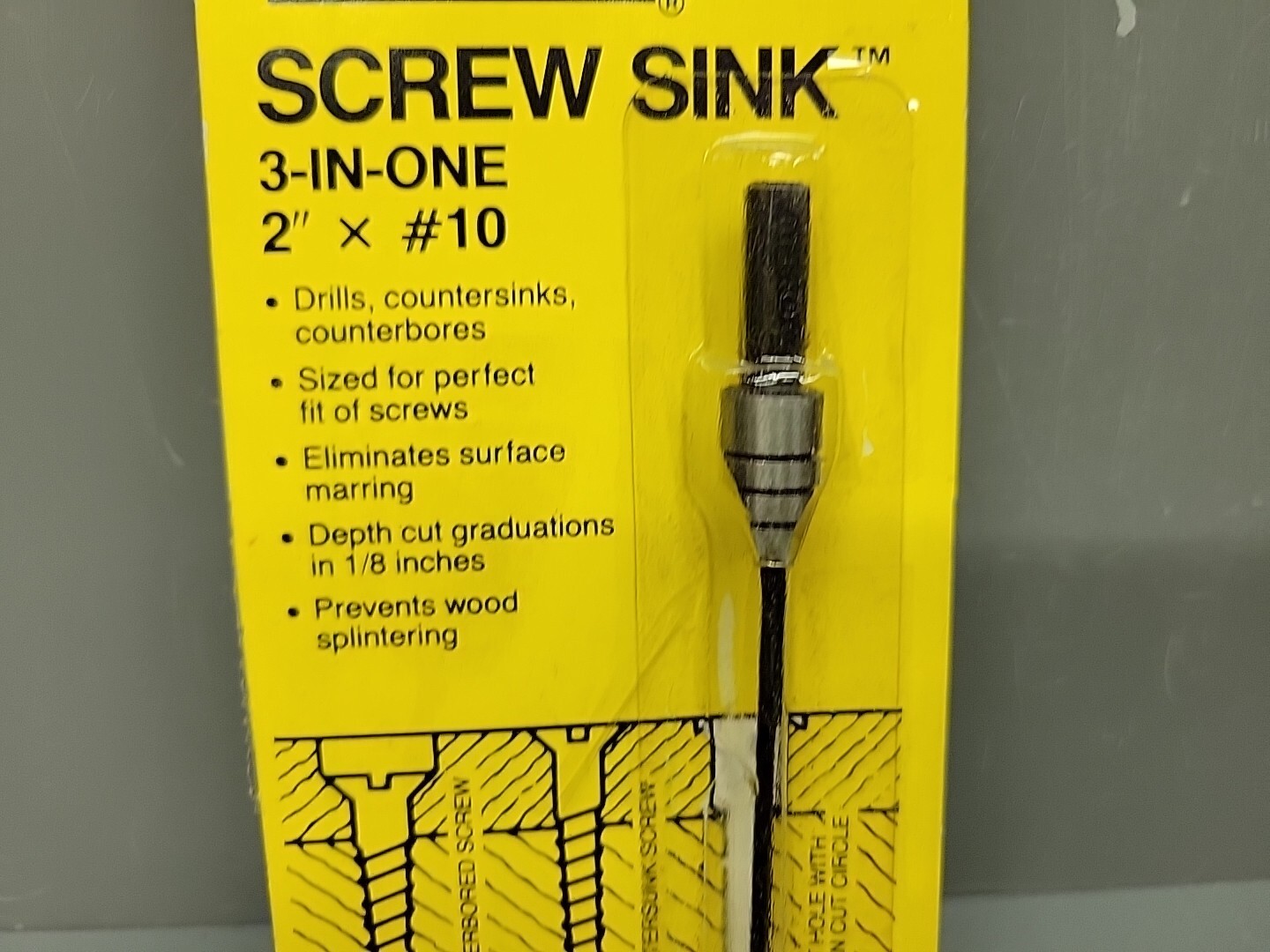 Stanley 04-710 3-In-One Screw Sink 2″ x #10 USA 1524A New Old Stock