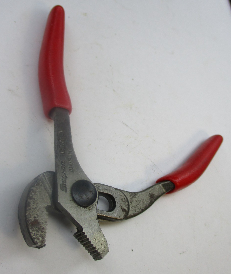Snap on AWP45 5″ Adjustable Joint Tongue & Groove Pliers Red Cushion Grip USA