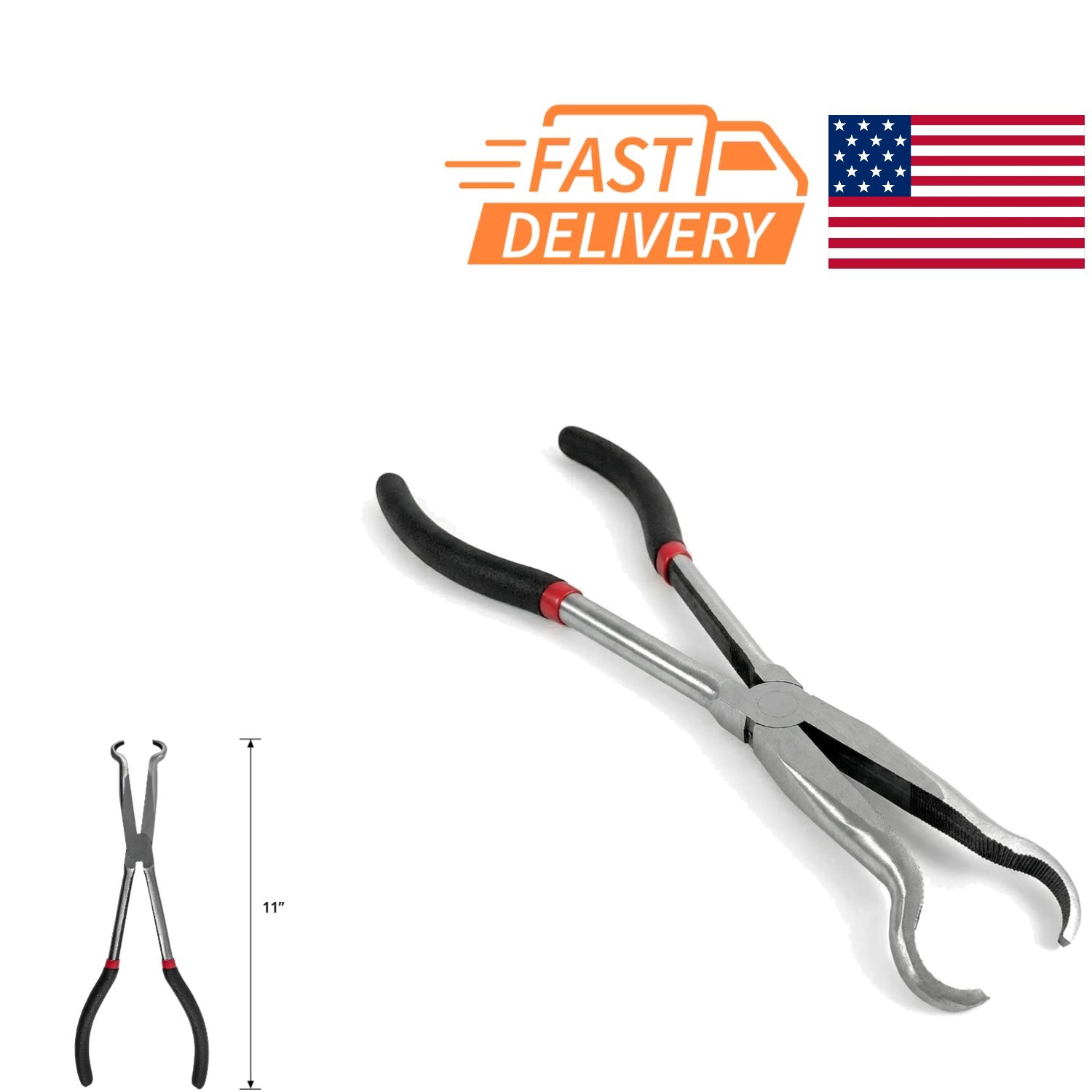 Carbon Steel Spark Plug Wire Pliers 11 Inch Labor Saving Design for Small Spaces