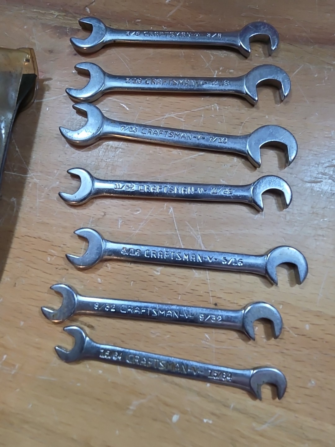 Sears Craftsman Tools USA 8 Piece Open-End 4 Way Offset Ignition Wrench Set 4306