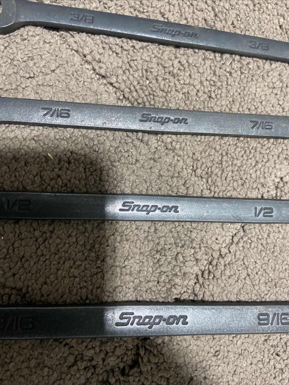 Brand New Snap on Industrial Finish 4-Wrenches 3/8, 7/16, 1/2, And 9/16