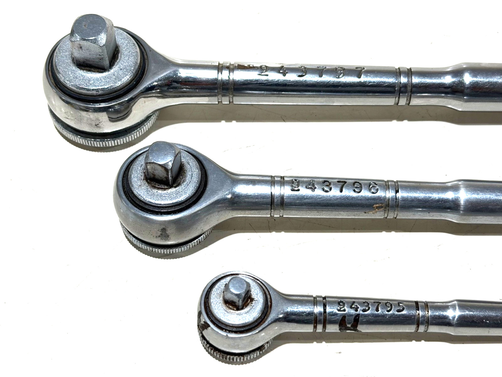 CRAFTSMAN 3-pc. TRI-WING ROUND HEAD RATCHET SET, THUMB WHEEL, 1/4” 3/8” 1/2”