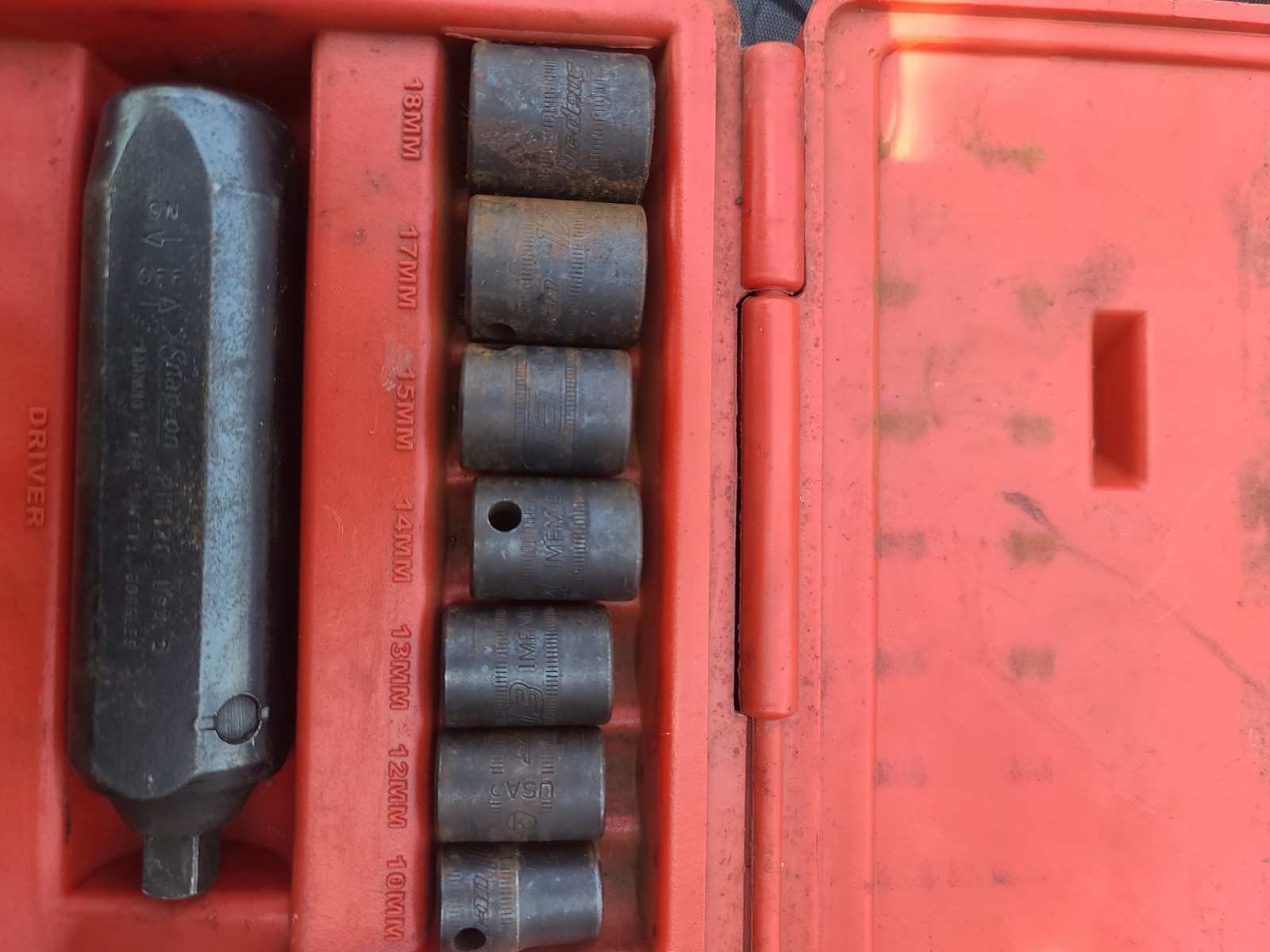 Snap-on 234epit 3/8 drive 34 Pc impact driver socket set excellent condition