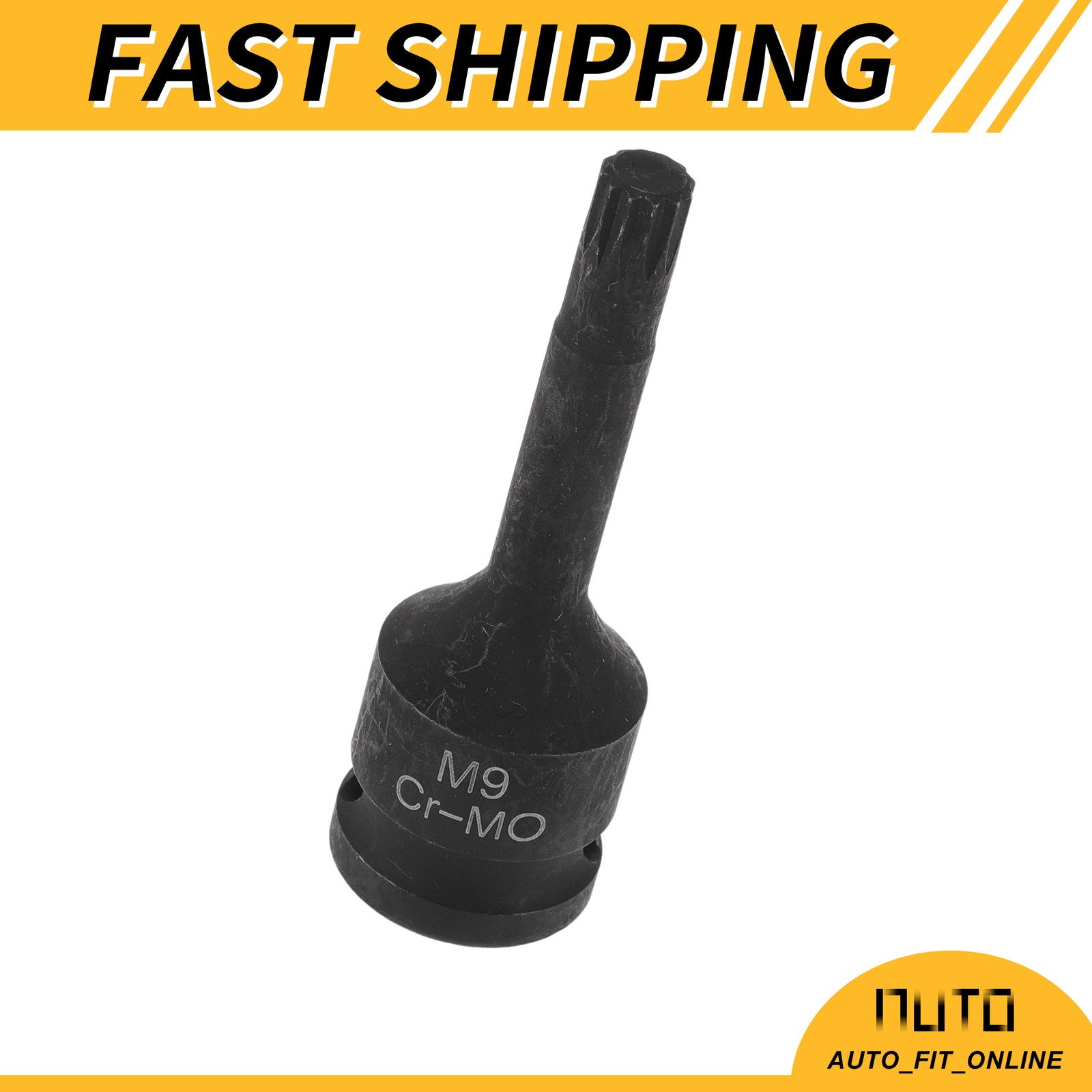 Universal 1/2 Inch Drive Impact Socket 8.5mm 12 Point CR-MO Black 1 Pcs