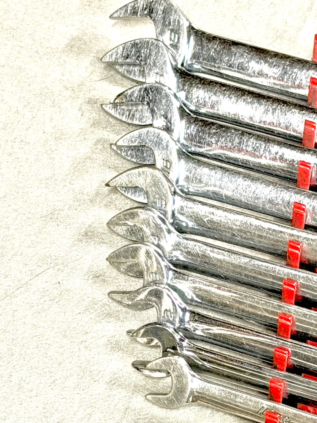 Snap On OEXLM Metric Long Combination Wrench Set 10mm-19mm Flank Drive Hand Tool