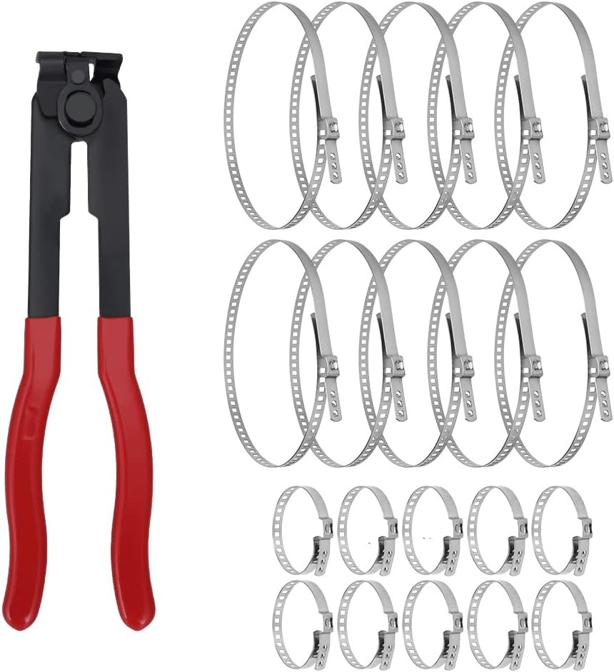 High-Quality Stainless Steel CV Joint Pliers with 20 Crimp Bands Included