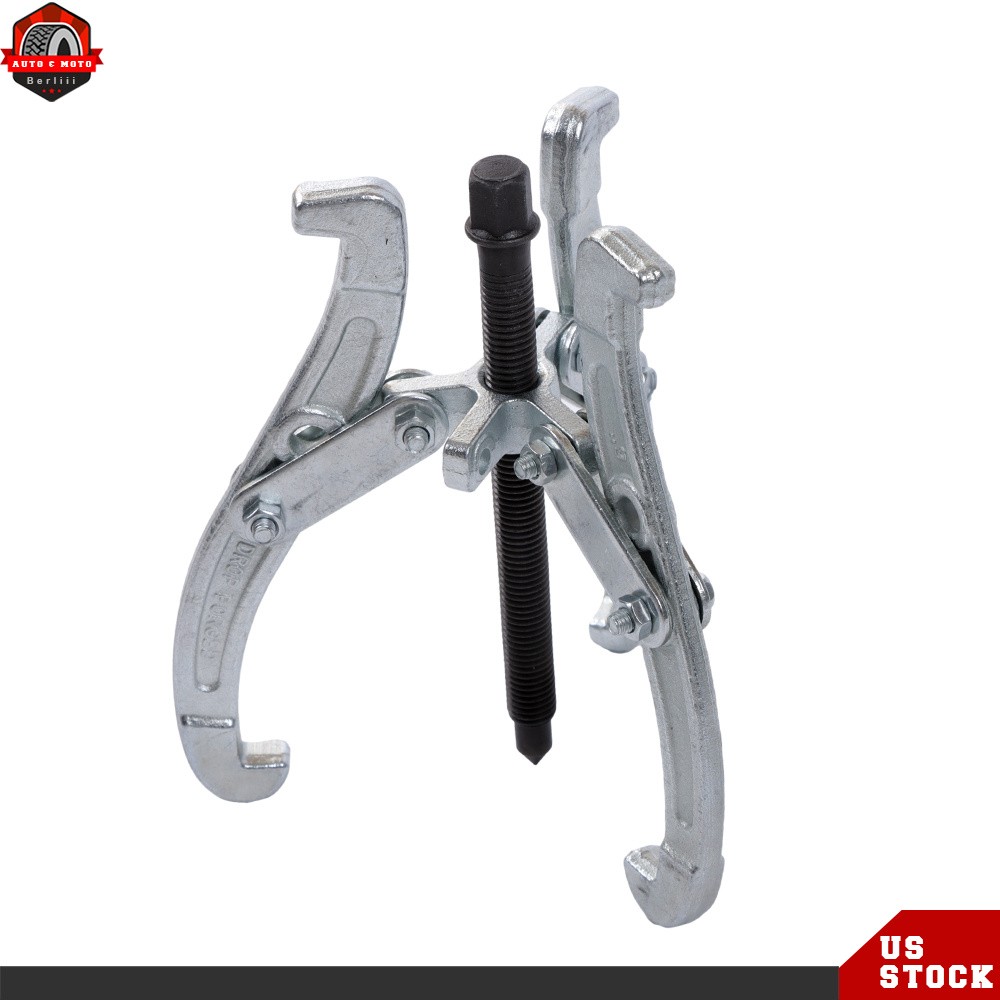 3 Jaw Gear Pulley Bearing Puller Set 3″ 4″ 6″ Reversible Small Legs 3Pcs