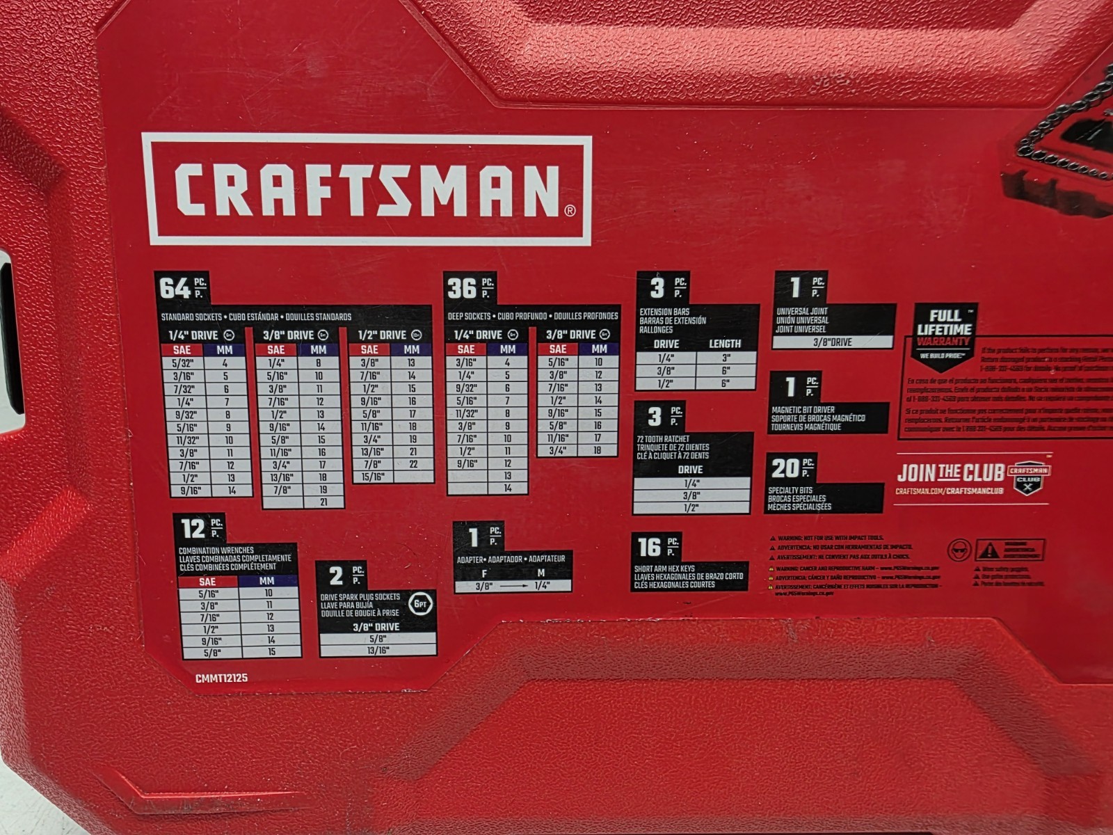 Craftsman Tools CMMT12125, 159 Piece Mechanics Tool Set SAE & Metric
