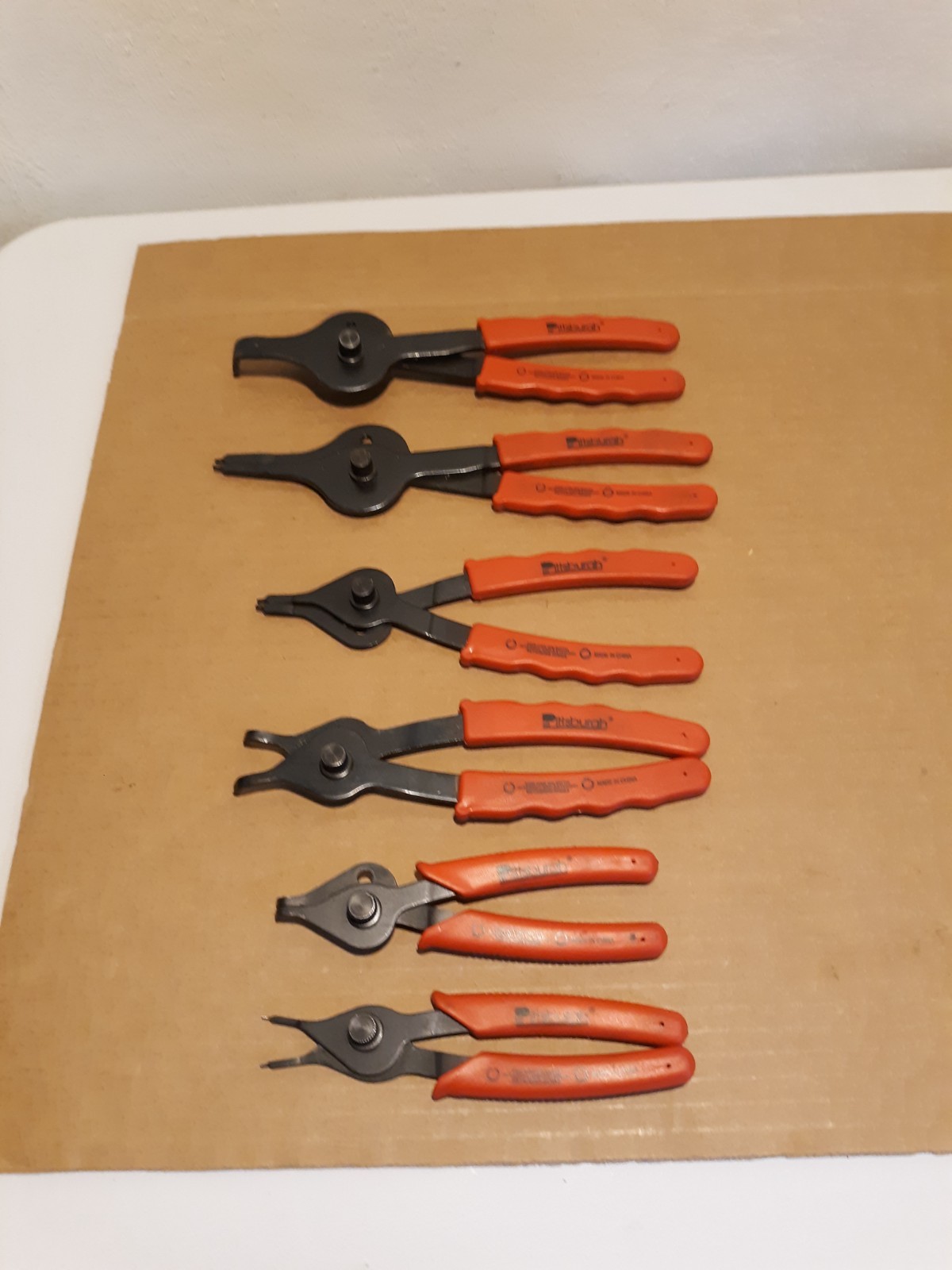 Pittsburgh Snap Ring Plier set of 6 Internal / External Straight / Curved