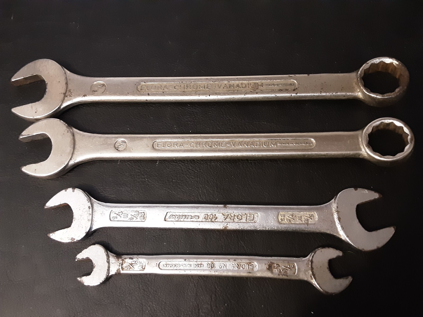 Vintage Elora Spanner Wrench. Set Of 4 made in Germany. Ref G161.