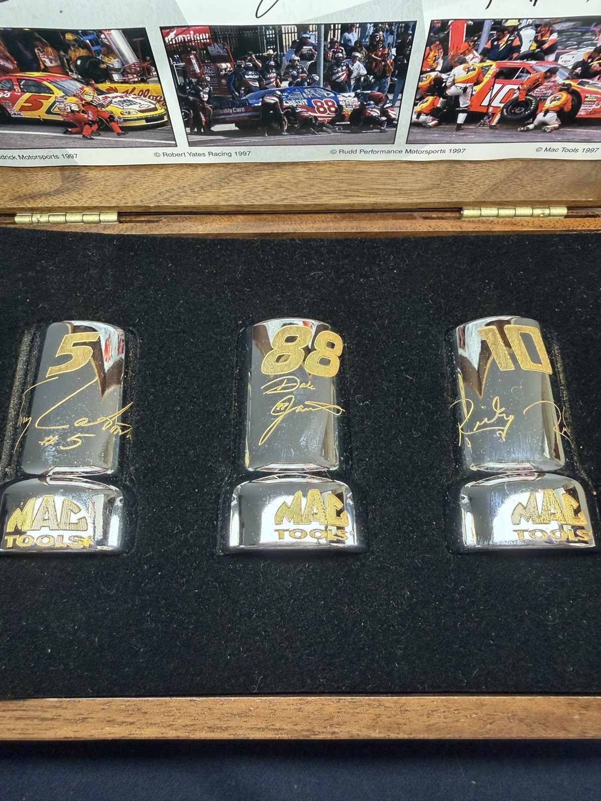 Mac Tool Motor Sport 24k Gold Plated 3 Pcs Socket Set Limited Edition NASCAR