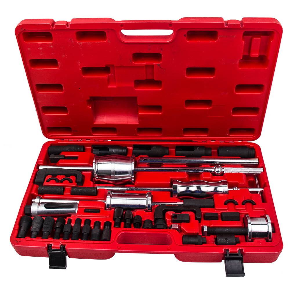 Auto Truck Diesel Injector Extractor Slide Hammer Puller Adapter Tool Kit 40PC