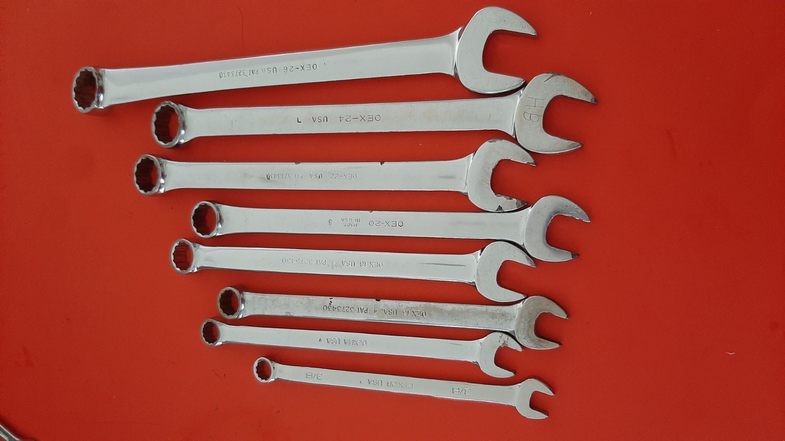 Vintage Snap-on Tools USA 7pc SAE Combination Wrench Set 3/8″ – 3/4″ OEX 601