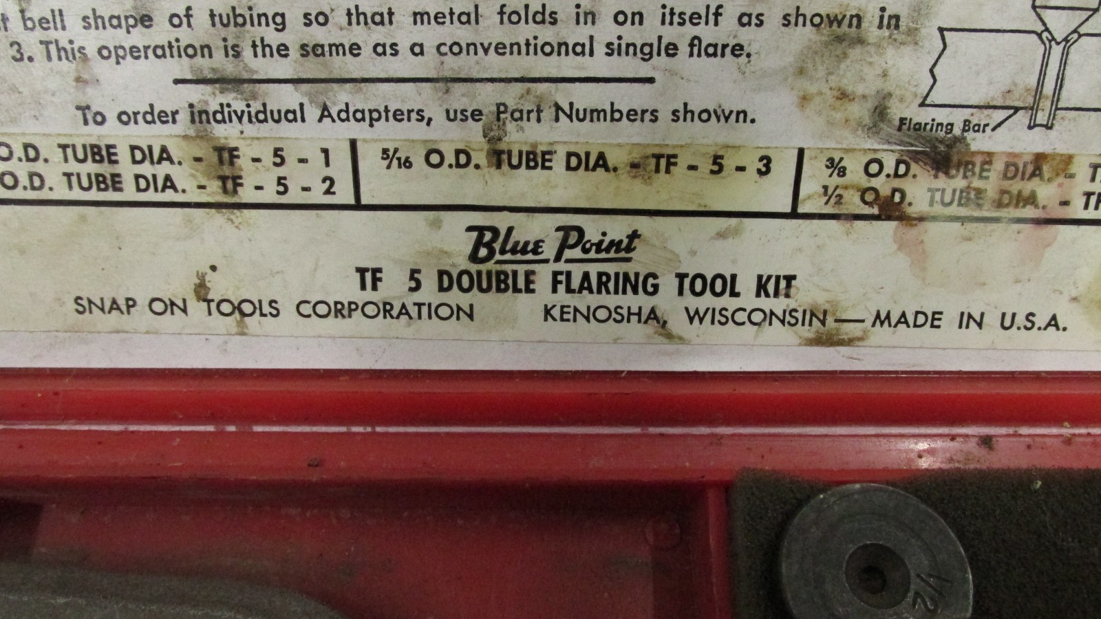 Blue Point by Snap On Tools TF-5 Flaring & Double Flaring Tool Set, USA