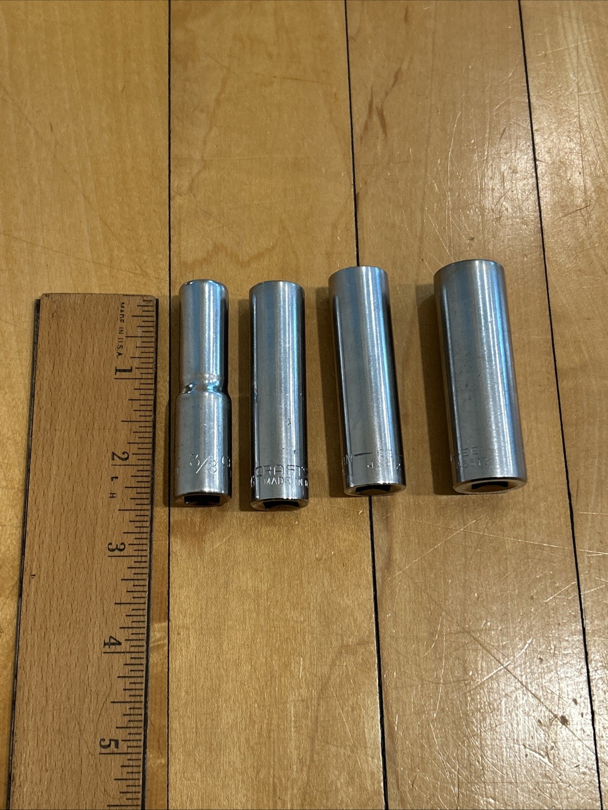 Craftsman EE Series Deep Well Sockets 12 Pt. 3/8″Dr. – 3/8″, 7/16″, 1/2″ 9/16″
